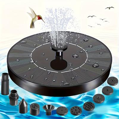 1pc Solar Fountain Pump, Waterscape Outdoor Solar Bird Bath Fountain, Independent Floating, For Gardens, Terraces, Bathtubs, Ponds, Swimming Pools