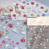 1pcs 5D Elegant White Daisy Nail Art Stickers Flower Adhesive Nail Decorations Decals DIY Manicure Accessories