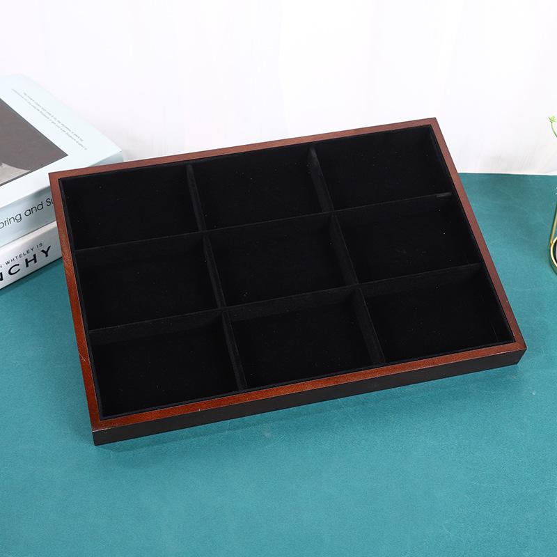 Walnut Jewelry Display Tray for Rings, Necklaces, and Bracelets