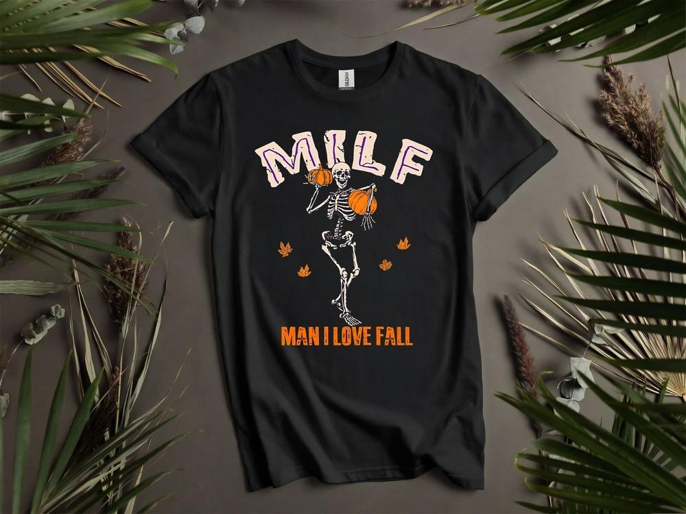 

Skeleton Pumpkin Milf Vintage Halloween Man Hoodie Tshirt Men Women Unisex AD895 M