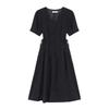Maternity skirt Summer dress knee length dress Fashion temperament Loose high-end black dress
