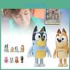 Conjunto de Figuras de Ação Bluey Família e Amigos com Oito Modelos Vibrantes de PVC para Presentes de Crianças