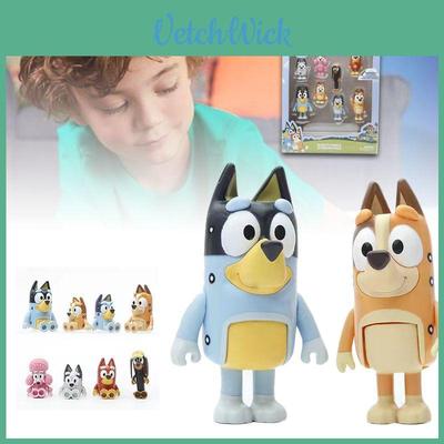 Bluey Family And Friends Action Figures Set With Eight Vibrant Pvc Models For Kids Gifts