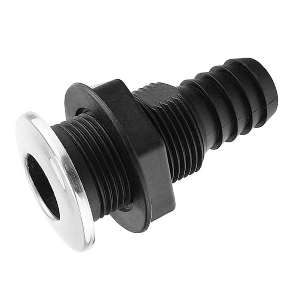 Plastic Hose Connector Accessory 20 mm Hose Thru Hull Fitting  for Boat Yacht Drainage