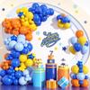 Royal Blue Yellow Orange Balloons Garland Blue Five Star Foil Globos Birthday Party Baby Shower Graduation Decoration Supplies
