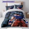 Biancheria da letto con motivo Son Goku, Set piumone Copripiumone Federa Regalo di compleanno per la casa (1 * copripiumino + 2 * federa, senza nucleo)
