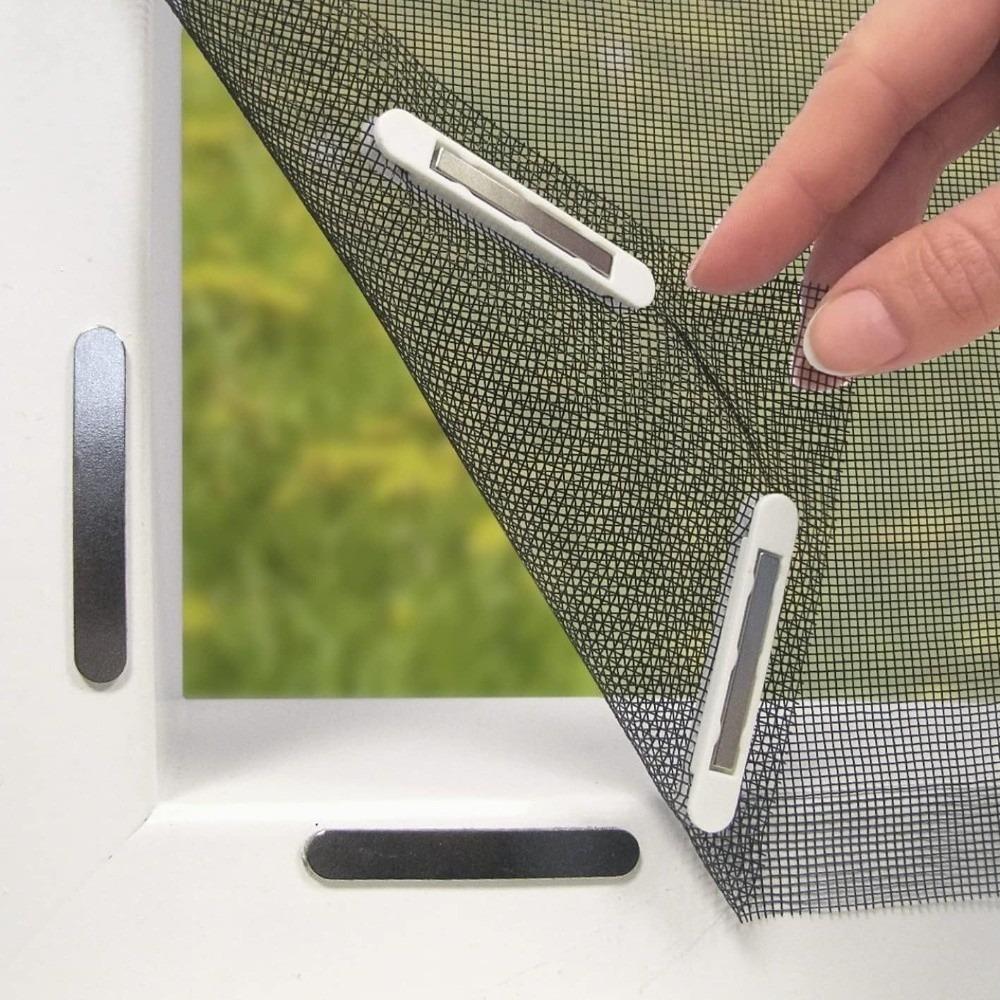 1set No Drill Installation Magnetic Window Screen Magnetic Mosquito Net Home Windows