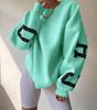 Casual Fashion Letter Print Thick Pullover Sweatshirt For Women Winter 2022