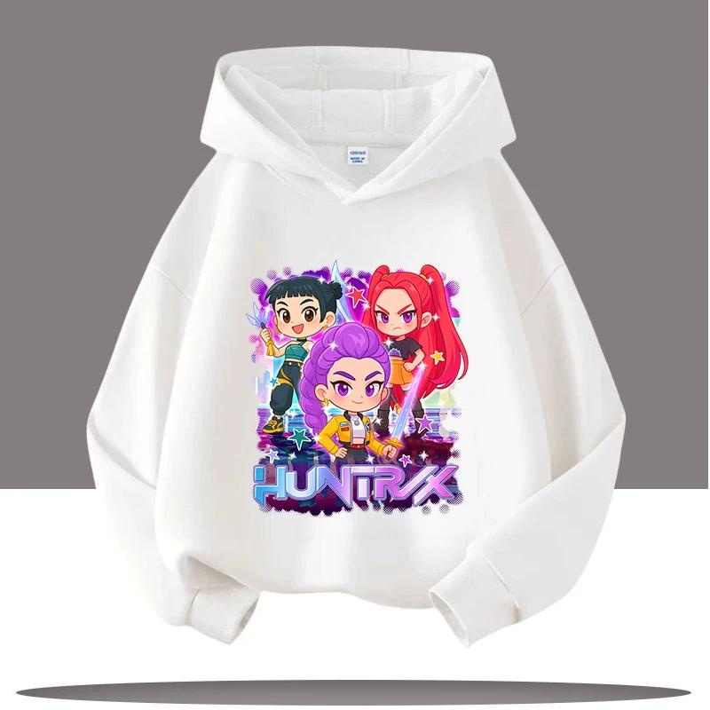 Children's Cartoon Printed Comfortable Hoodie Girls' Fashionable Sportswear Casual Long Sleeved Pullover