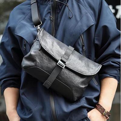Men's 2024 High-End Genuine Leather Waterproof Shoulder Messenger Bag