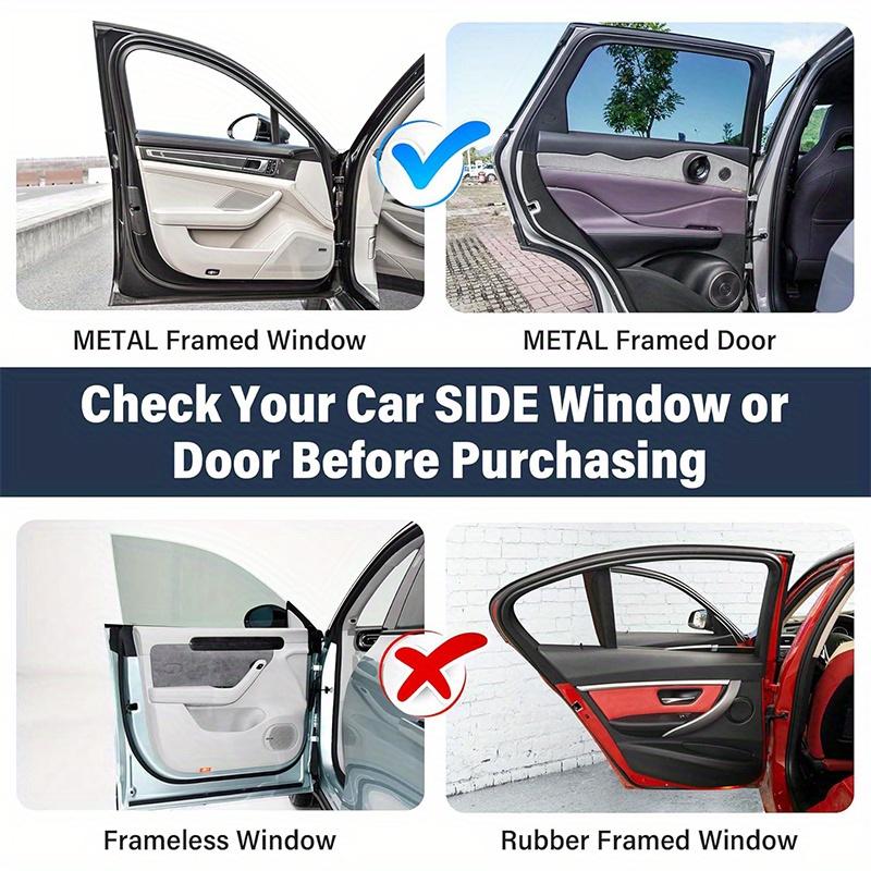 4 Stück Sommer Sonnenschutz Vollschattierung Titangrau Klebeband Magnetischer Autovorhang Magnetischer Undurchsichtiger Auto-Sonnenschutz