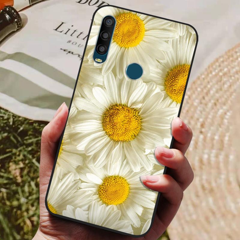 Pour Alcatel 1SE 2020 Coque Anti-choc Fleur Arrière Pour Alcatel 1SE 2020 5030F 5030U 5030D Silicone Souple Coques de Téléphone Pare-chocs
