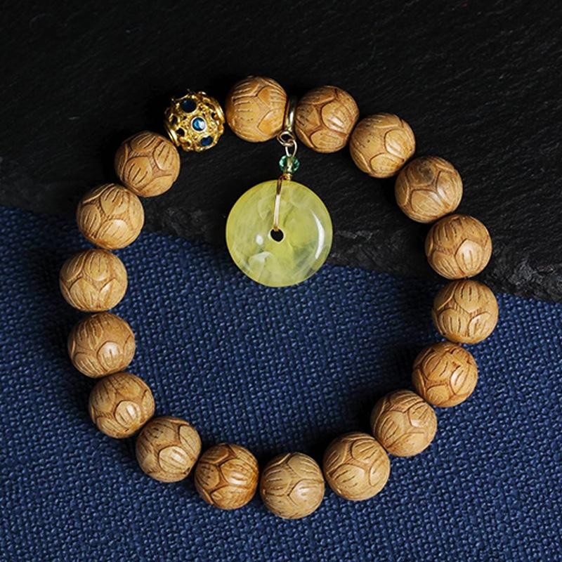 China Manufacturing Natural Fragrance Bracelet Attractive Modern Design Met Kralen Solid Fashion Smooth Wooden Bead Bracelet