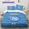 Napoli FC Pattern Bedding Set Quilt Cover Pillowcase Home Decor Gift (1 * Duvet Cover + 2 * Pillowcase, Without Core)
