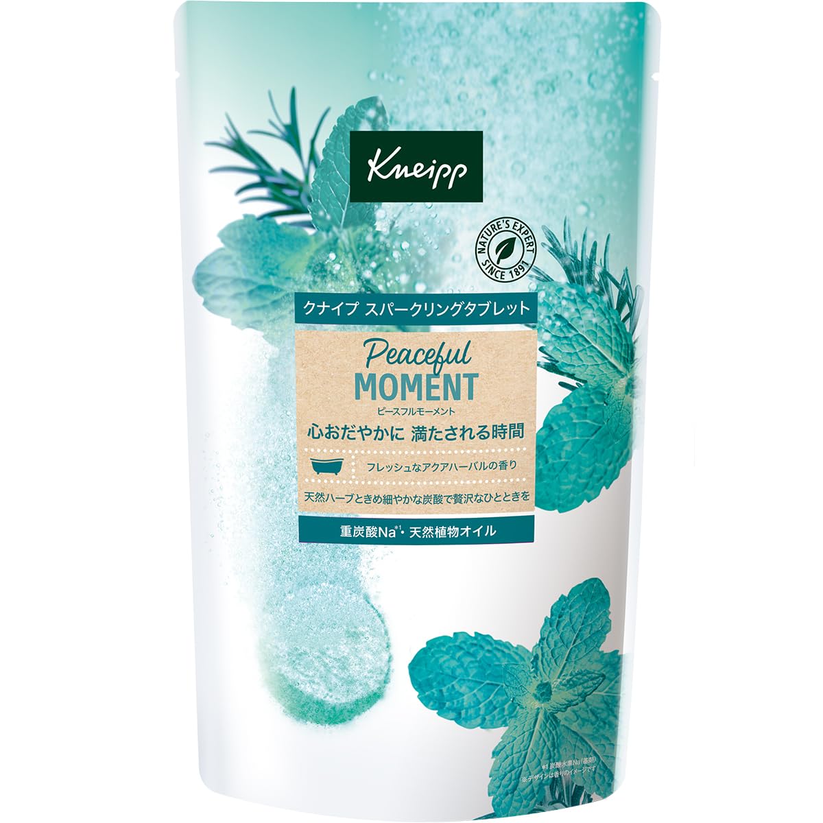 

Шипучие таблетки Peaceful Moment 50 г x 6 таблеток Газированная добавка для ванны [Kneipp Official]