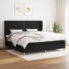 3128471 vidaXL Divan Bed with Mattress Black 200x200 Cm Fabric