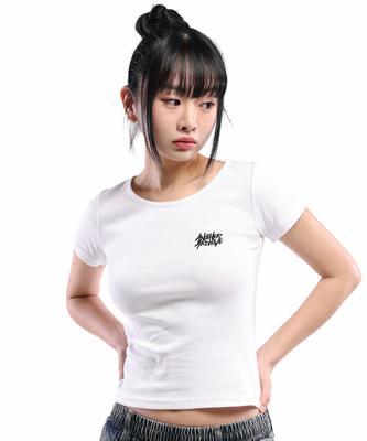 ANOTHER ARCHIVE Women'S Perfect Slim Logo Short Sleeve T-Shirt_White