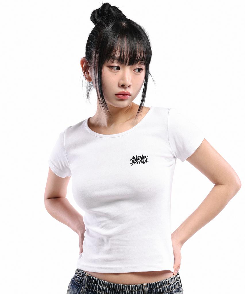 ANOTHER ARCHIVE Women'S Perfect Slim Logo Short Sleeve T-Shirt_White