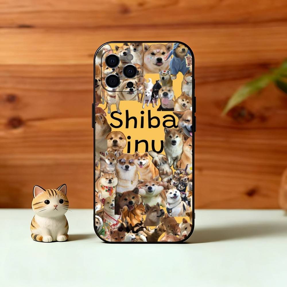Shiba Inu Phone Case For iPhone 17, 16,15,14,13,12,11 Plus,Pro Max, Others Soft Black Cover