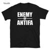 Feind Von Antifa Lustiges Anti Antifa Kurzarm Unisex T-Shirt Unisexs T-Shirts Grafikmode T-Shirt Sommer Neu Beliebt Streetwear