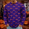 Men's Halloween Long Sleeve T-Shirt Neck Loose Fit Casual Versatile Top