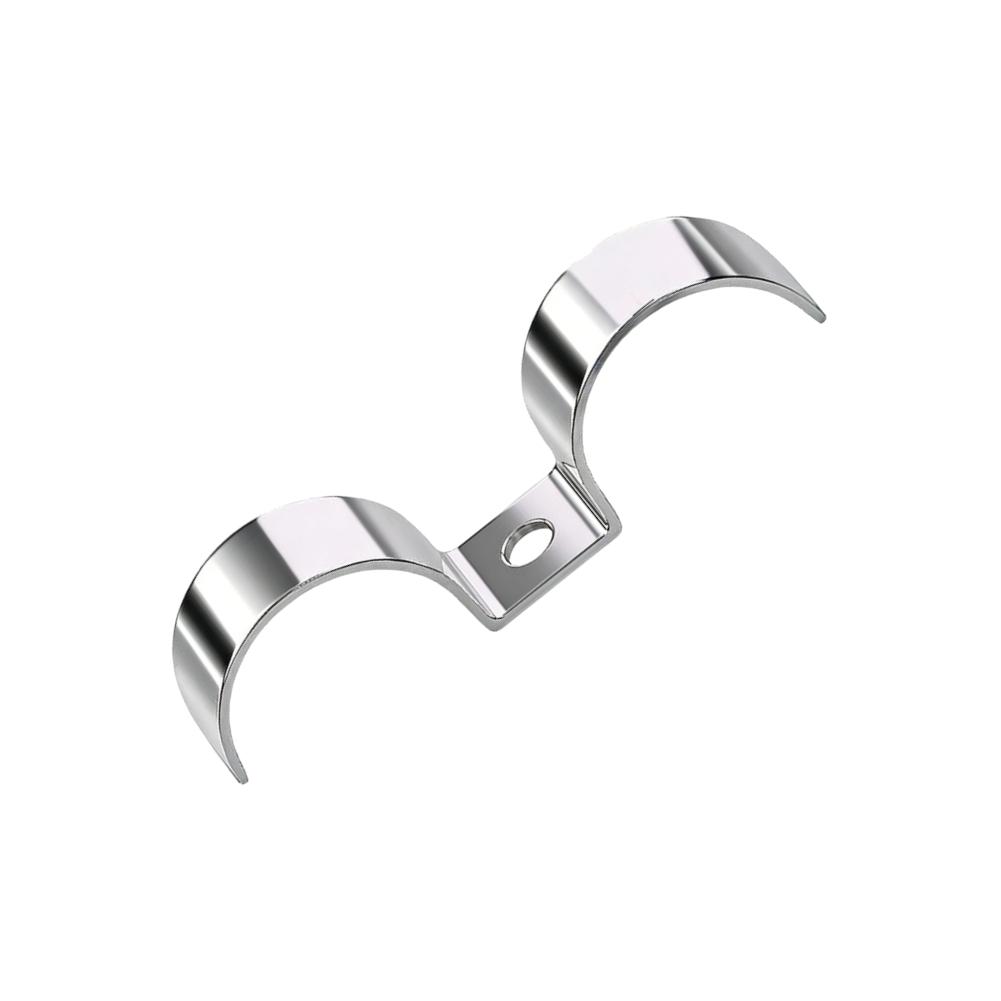 Dual Side Pipe Clamp Thickened 304 Stainless Steel 22-40mm Pipe Clamp Bracket For Fixing Buckle Line/Wire/Tubing/Gas Hose Pipe