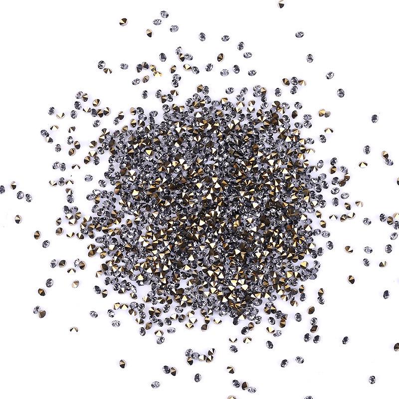 New York Storm Rhinestone Nail Art Stickers - Mixed Crystal Sand and Crushed Stone Accessories