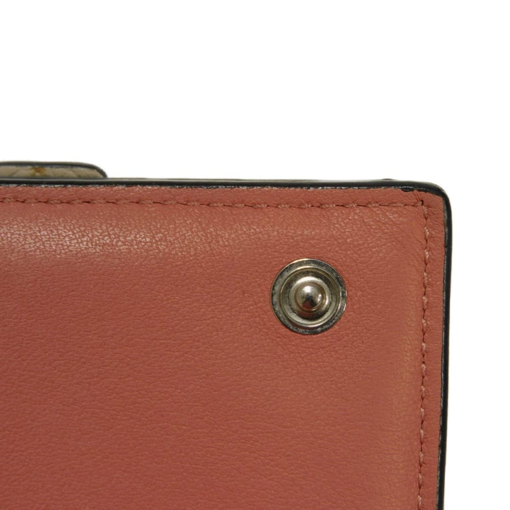 Used 12695 Trifold Wallet C660S26X03 7942 Honey Trio Color Greige Anagram Embossed Light Oat Unisex from Japan AUTHENTIC