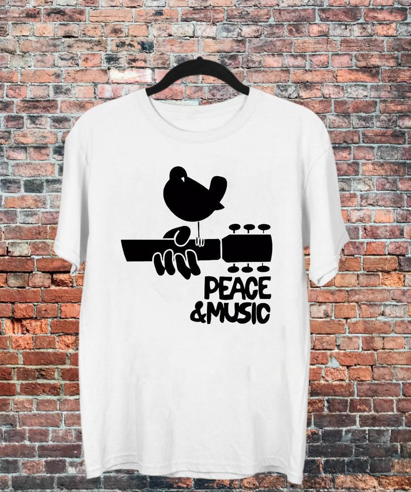 Woodstock Music Festival Peace 1969 Basic logo T Shirt Full Size S-5XL TT1005 Unisex T-Shirt L