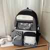 Schoolbag new high-value college style fresh and sweet backpack junior high school students contrasting color splicing bar pain bag backpack