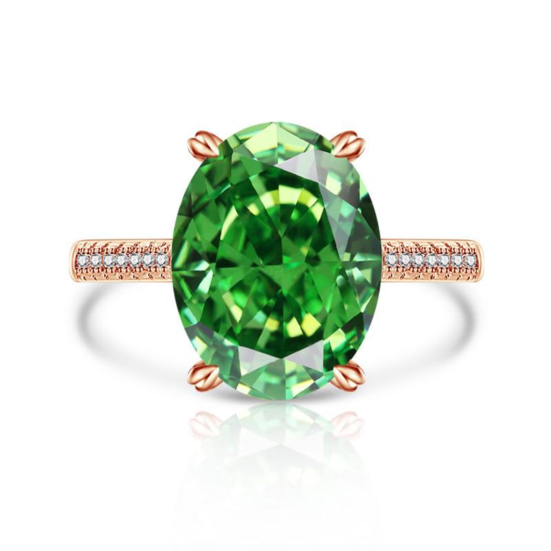 2026 Flash Pigeon Egg Papalacha Ring Luxury High Carbon Diamond Ice Flower Cut Ring Female