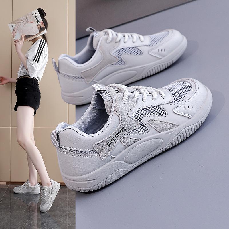 2025 little white shoes children's summer new Korean version of leisure sports versatile breathable mesh board shoes women HY6662