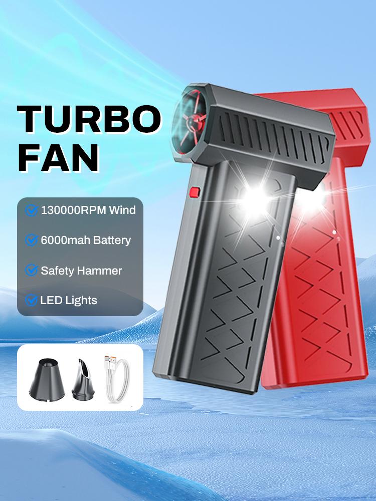 Violent Fan 250000RPM Powerful Air Blower Turbo Fan with LED Display& Lighting Dust Cleaner 6 Speeds Brushless Turbo Jet Blower