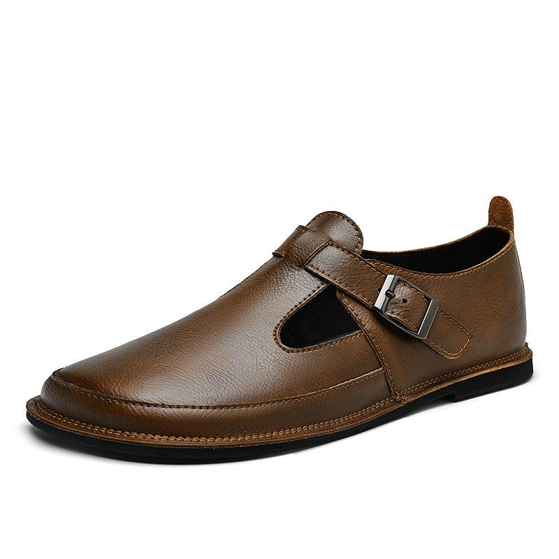 Fashion New Genuine Leather Men Casual Shoes Handmade Men's Loafers Moccasins Breathable Slip on Driving Shoes Outdoor Walking Footwear