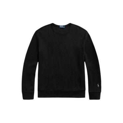 Polo Maglione casual girocollo a tinta unita da uomo nero MNPOKNI16821791-001