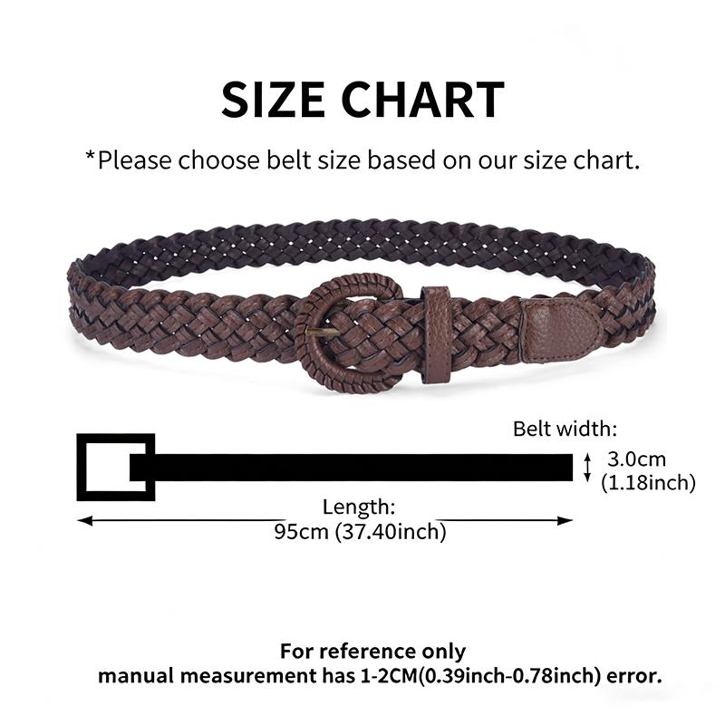 No-hole Vintage Braided Pin Buckle Belt, High Quality PU Belt, Unisex Casual Jeans Belt, Daily Commute All-match Waistband