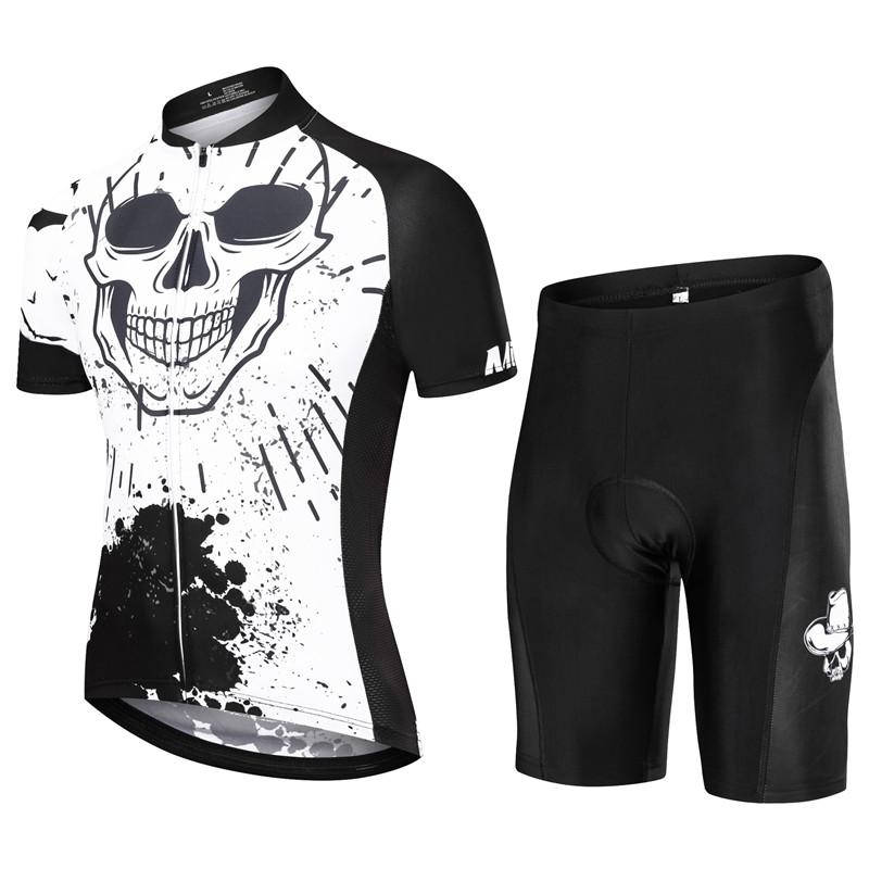 Mieyco-Black Skull Design Uniforms for Men, MTB Clothing, Clothing for Men Short Sleeve 2026 Summer Breathable Outdoor Sports Cycling Suit Set