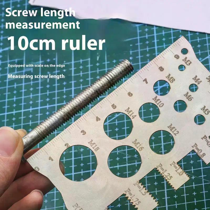 1Pcs Screw Thread Pitch Gauge Ruler Measuring Tool Bolt Nut Metric Machining Threads Screw Cutting Gauge Angle Model Measuring