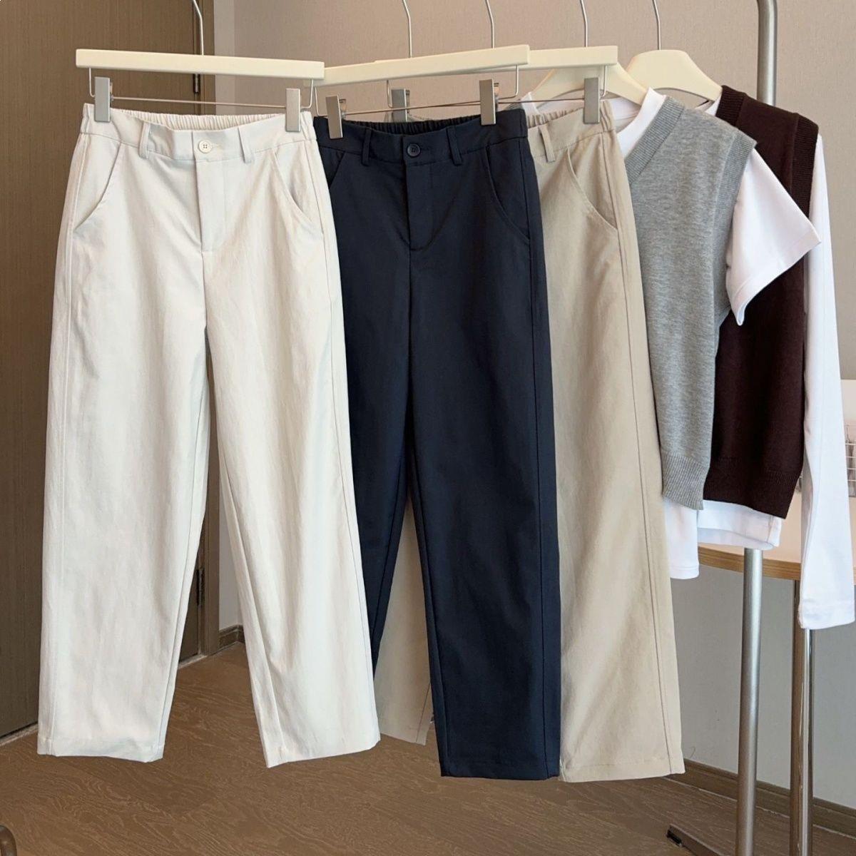 

Short Person s 2026 Spring High-Waist Straight Slimming Harem Pants 2XL (125-135 jin)