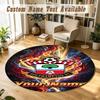 Round Rug Custom NameSouthampton FC Pattern Non Slip Carpet Home Floor Decor