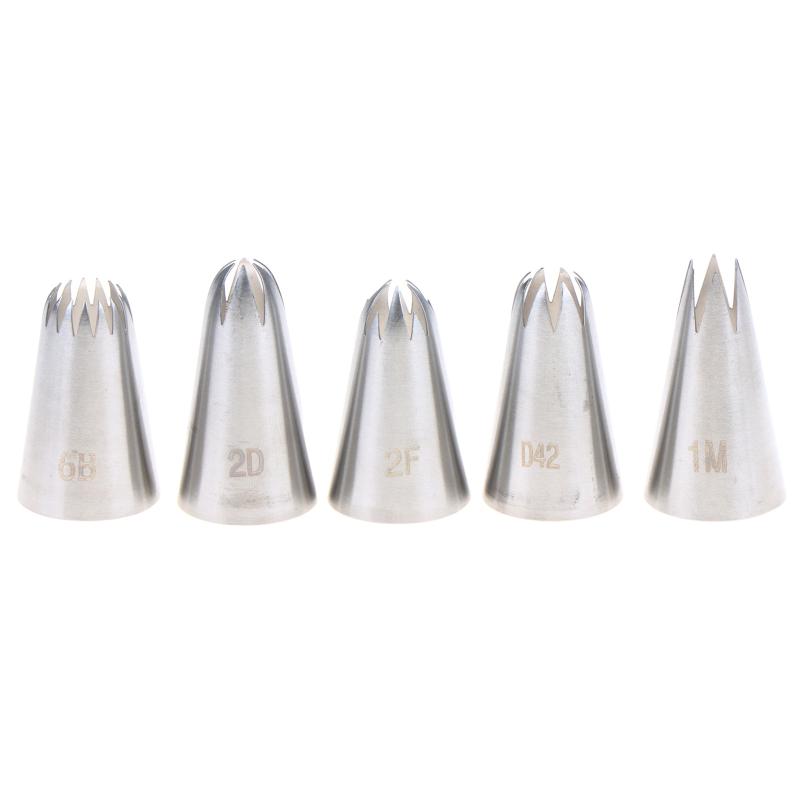5Pcs Round Icing Piping Nozzles Diy Cream Writting Cake Decorating Tips Macaron Cookies Pastry Nozzles For Decorating Cakes