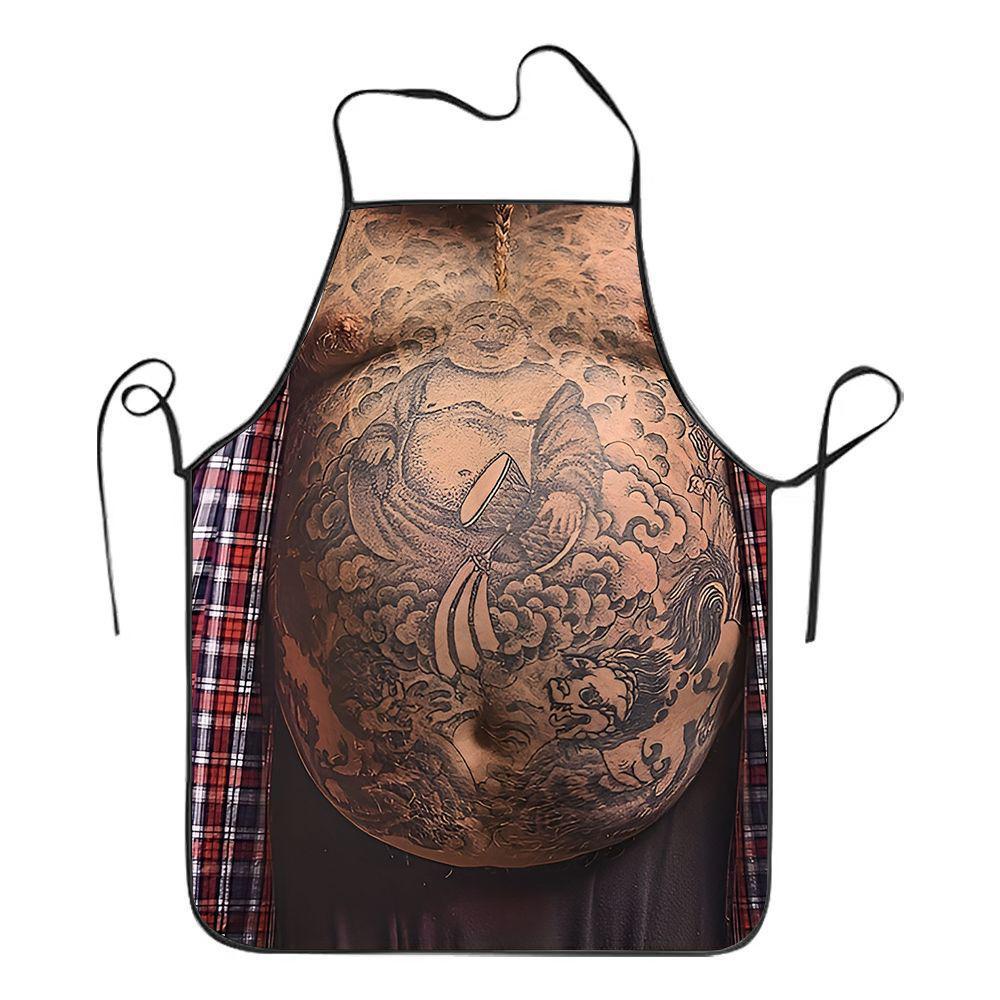 Kreativní zástěra na grilování se zábavnými potisky - Xiyin Household