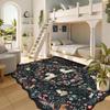 Animal Plant Living Room Carpet Nordic Print Bedroom Rug Machine Washable Fashion Light Luxury Coffee Table Soft Mat Tapis