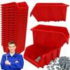 Workshop Boxes Tray Red 155X100X70 Mm Containers Trays 20 Pcs