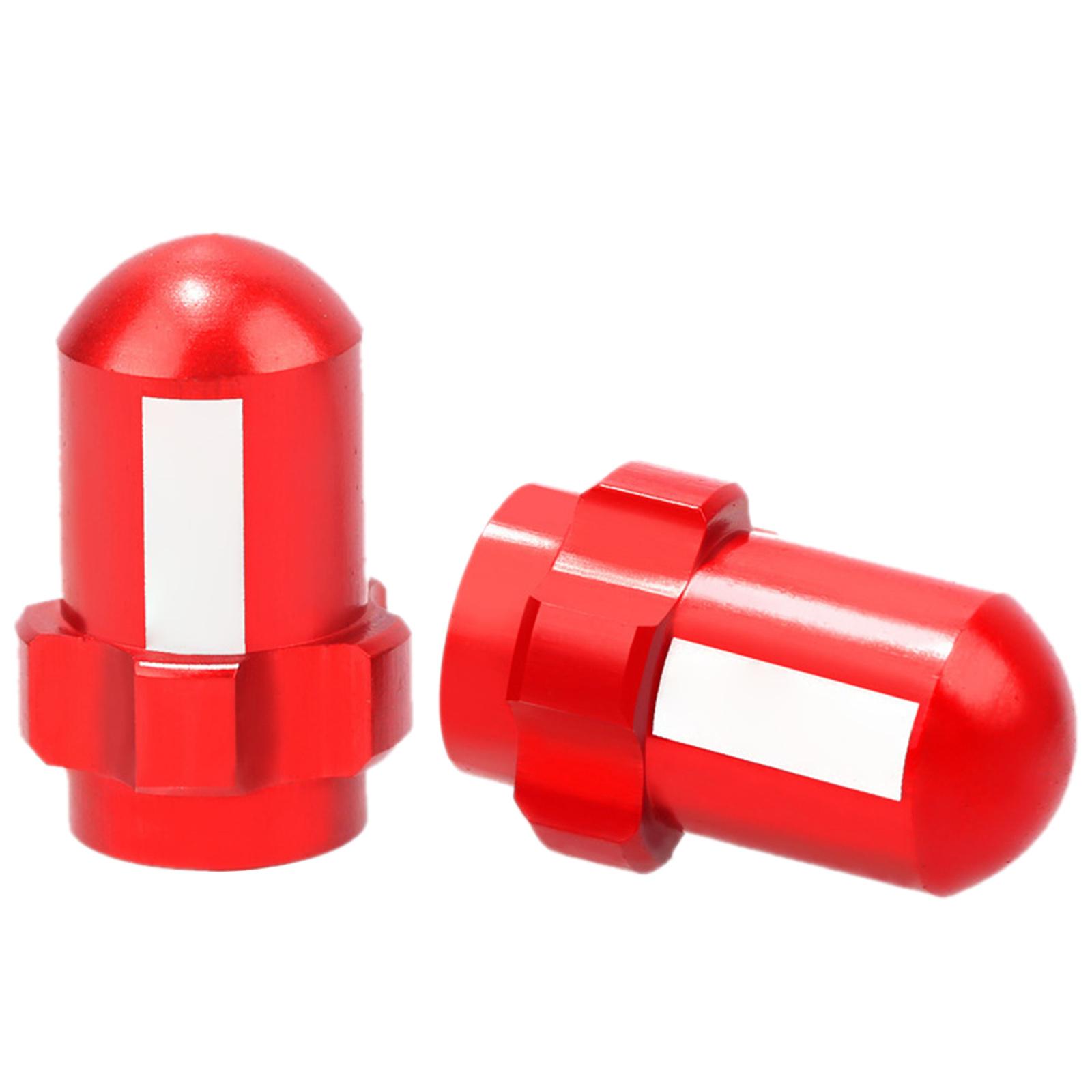 

2pcs Aluminum Alloy Bike Tire Caps Air Dust Covers Bike Valves Stem Caps Cycling Tire Air Valves Caps Easy to Install красный