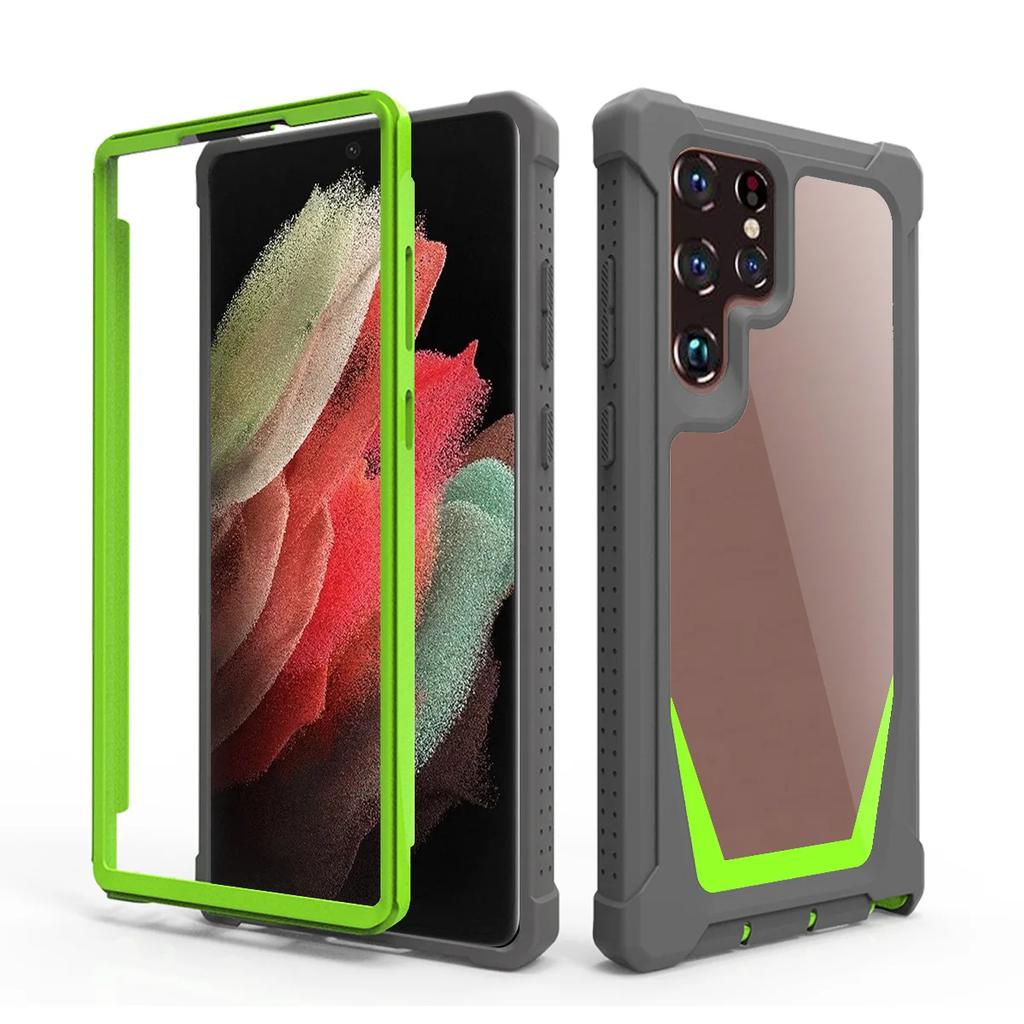 Rüstungs Case für Samsung Galaxy S25 S24 S23 S22 S21 Ultra Plus 5G S20 Note 20 10 Hülle Anti-Fall Schutz Air-bag Klare Schale Fundas