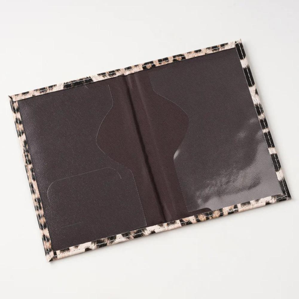 Leopard Print PU Leather Passport Holder Case Travel Luggage Tags Pasport Protective Cover Travel Accessories for Women Men