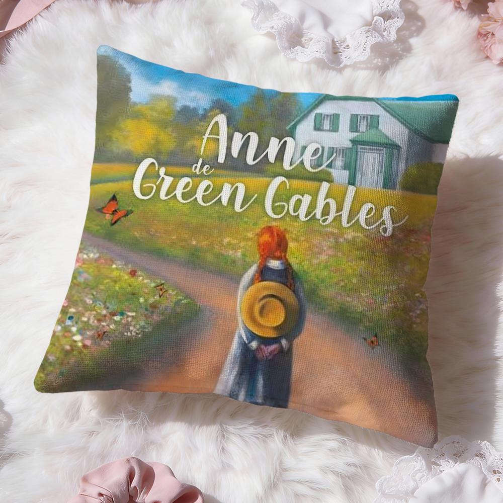 Classic Books Anne of Green Gables  Cover Premium Comfort Reversible Pillow Cove -Two in One Design for Any Room & Car Interior