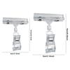 25 Pcs Plastic Sign Holder Clip Clear Merchandise Sign Clip Rotatable Double Head Display Clips for Retail Rack Baskets Or Cards