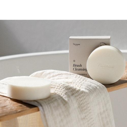 PICCASSO Brush Cleansing Soap + Soap Case Set 2items